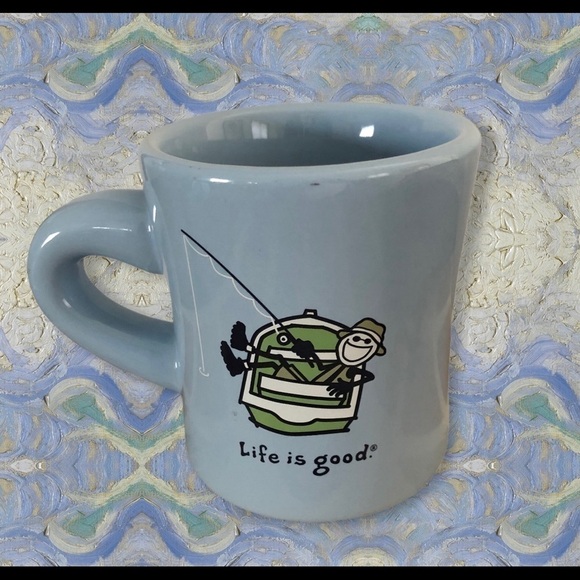 Good Home Life Is Good Coffee Mug Do What You Like Light Blue Graphics - Picture 1 of 4